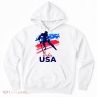 Hockey Usa Support The Team U.S.A Ice Hockey Lover Hoodie thumb 0