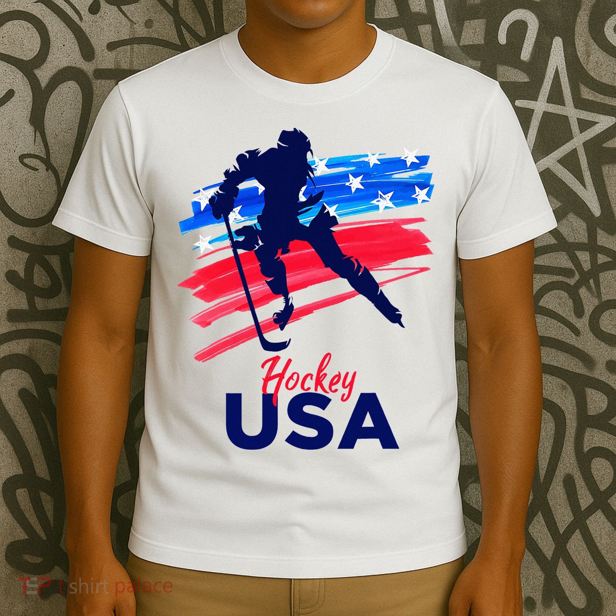 Hockey Usa Support The Team U.S.A Ice Hockey Lover T-Shirt