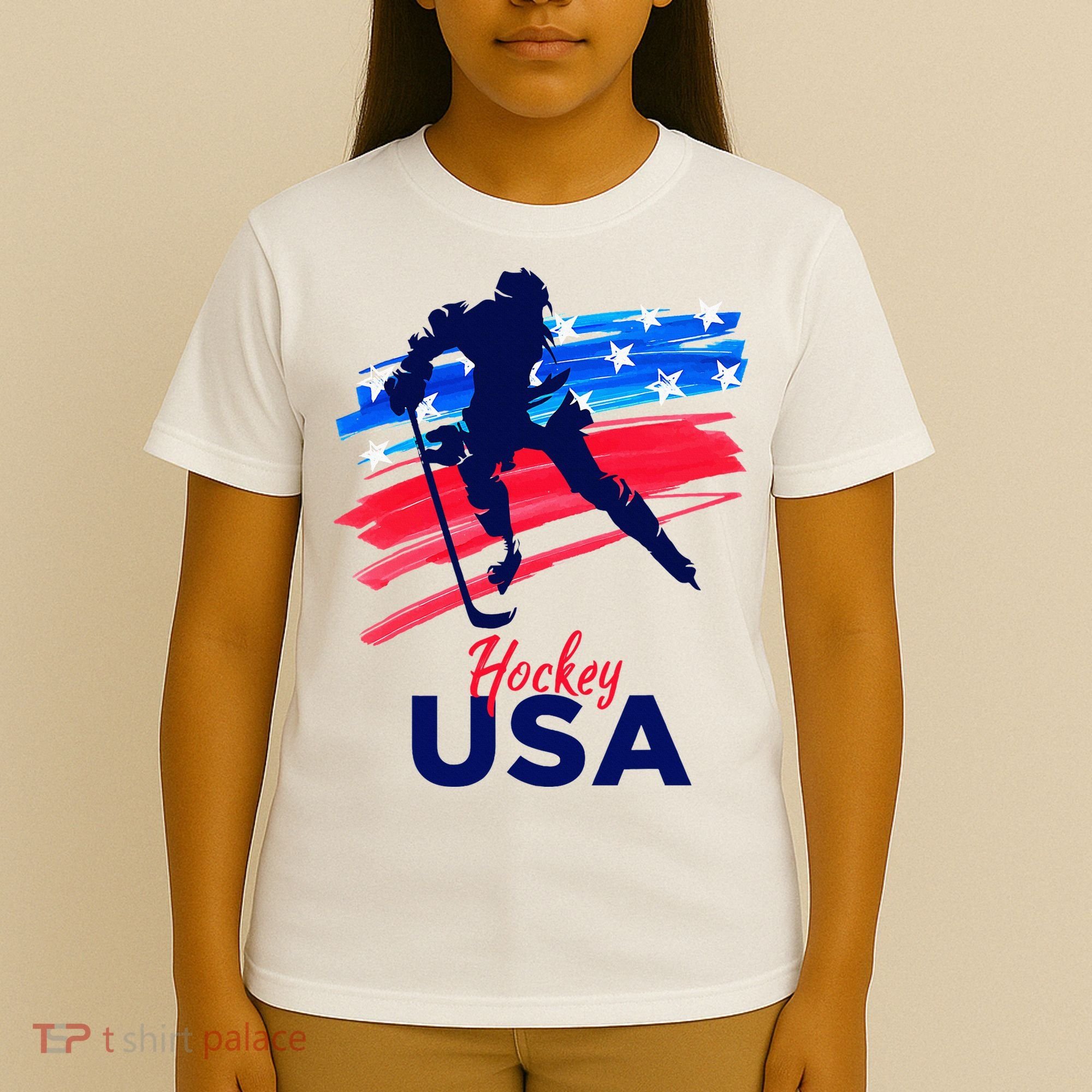 Hockey Usa Support The Team U.S.A Ice Hockey Lover T-Shirt