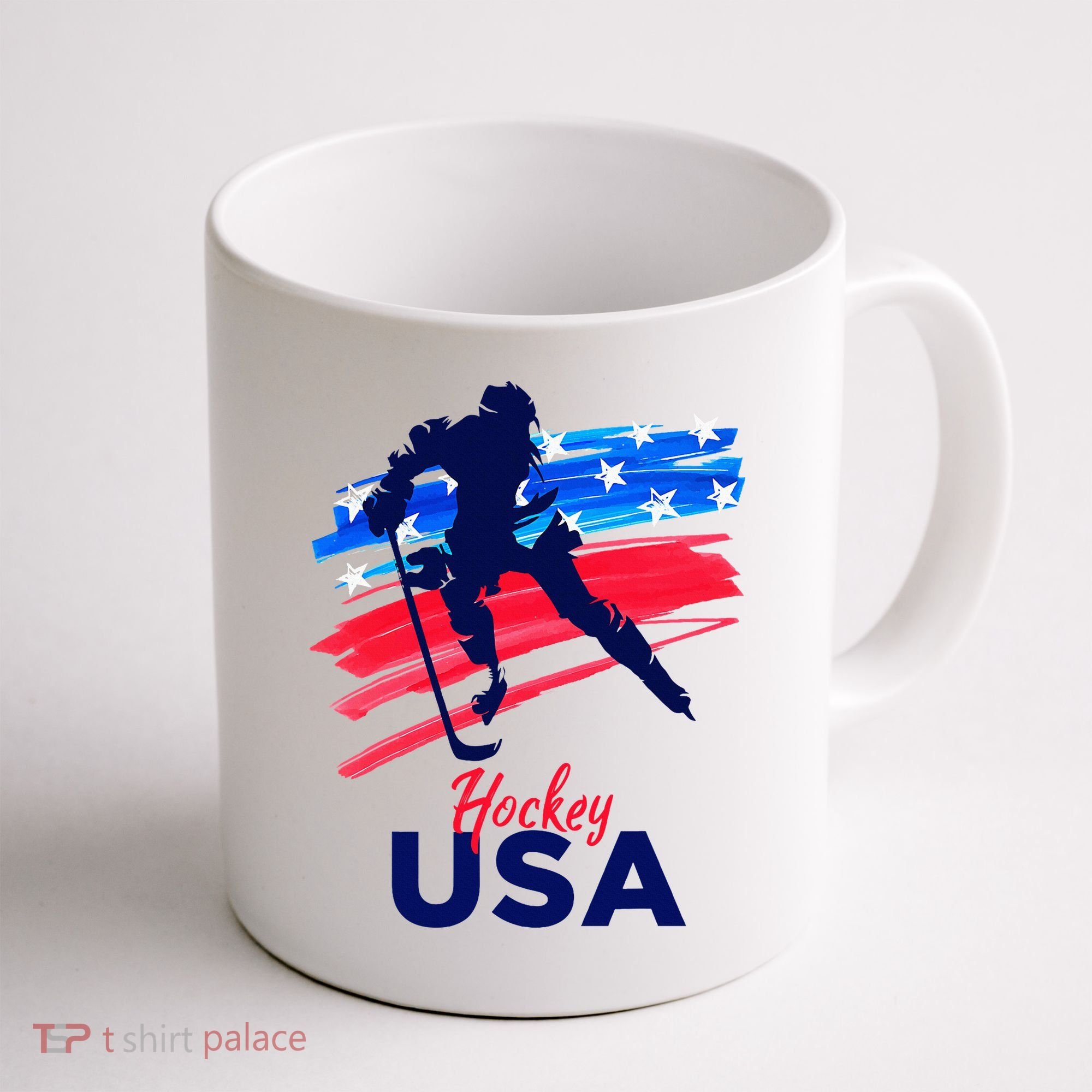 Hockey Usa Support The Team U.S.A Ice Hockey Lover Coffee Mug
