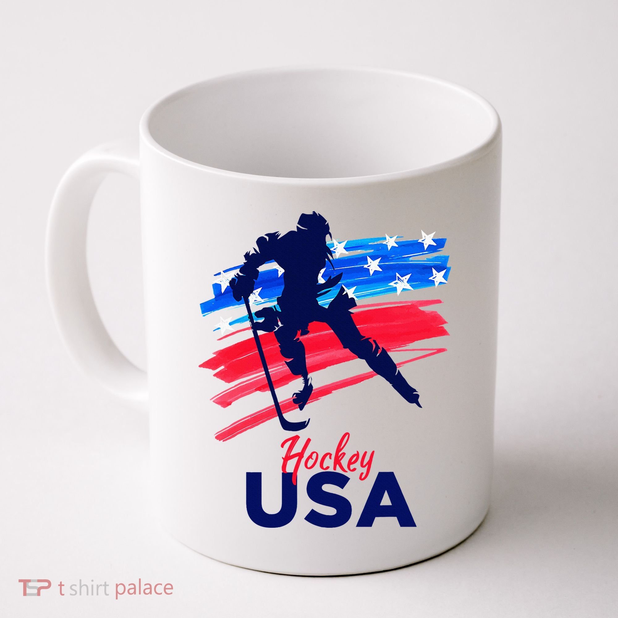 Hockey Usa Support The Team U.S.A Ice Hockey Lover Coffee Mug