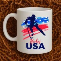 Hockey Usa Support The Team U.S.A Ice Hockey Lover Coffee Mug thumb 2