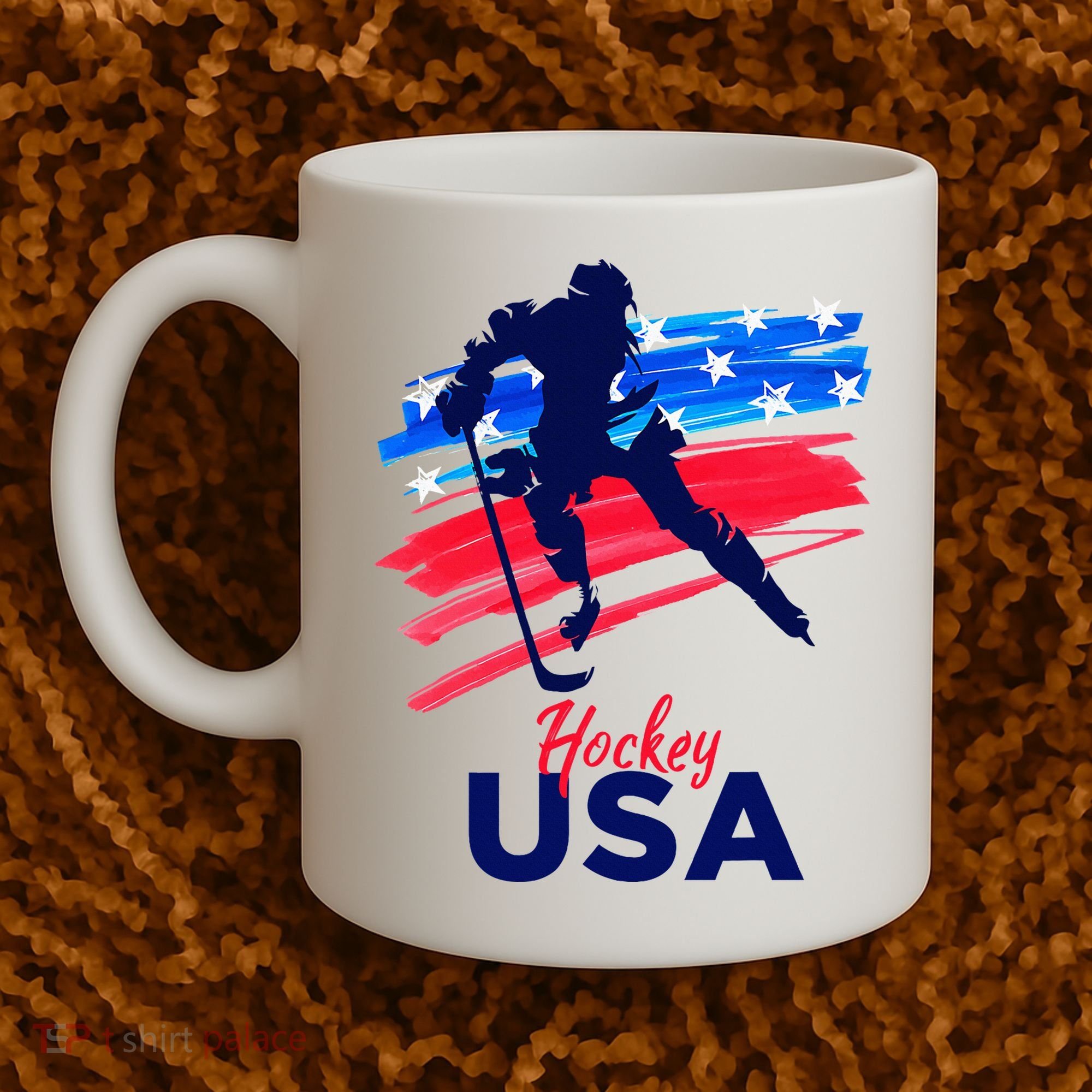 Hockey Usa Support The Team U.S.A Ice Hockey Lover Coffee Mug