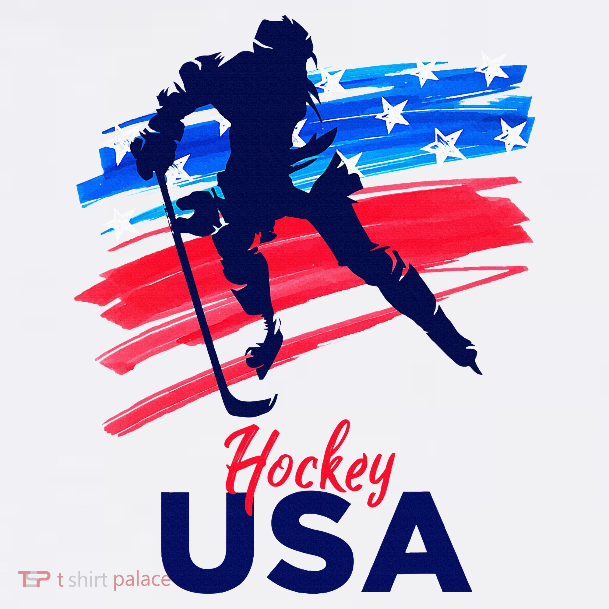 Hockey Usa Support The Team U.S.A Ice Hockey Lover Women's Tank Top