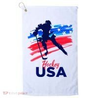 Hockey Usa Support The Team U.S.A Ice Hockey Lover Golf Towel thumb 0