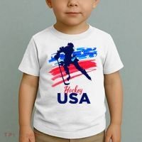 Hockey Usa Support The Team U.S.A Ice Hockey Lover Toddler T-Shirt thumb 2