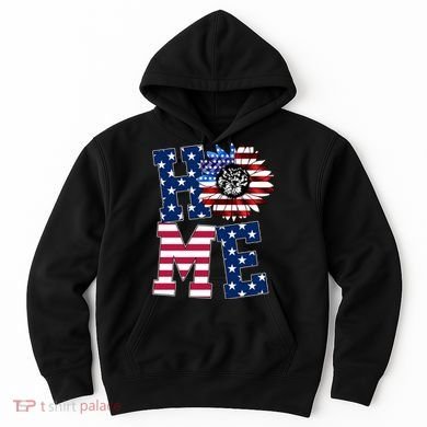 Home USA Sunflower Independence Day Celebration Hoodie