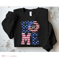 Home USA Sunflower Independence Day Celebration Sweatshirt thumb 2