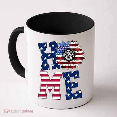 Home USA Sunflower Independence Day Celebration Coffee Mug
