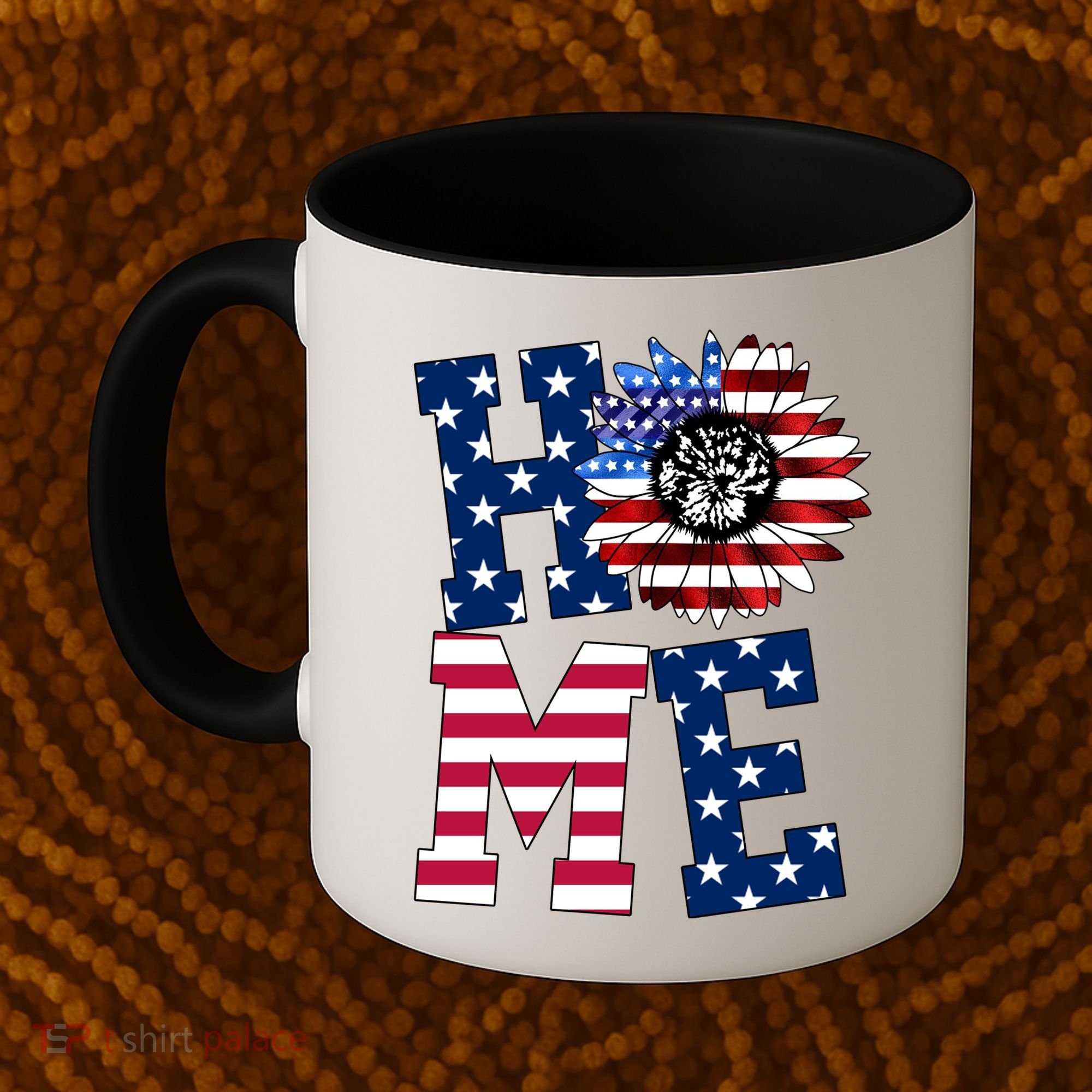 Home USA Sunflower Independence Day Celebration Coffee Mug