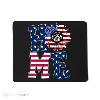 Home USA Sunflower Independence Day Celebration Mousepad