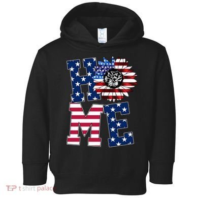 Home USA Sunflower Independence Day Celebration Toddler Hoodie
