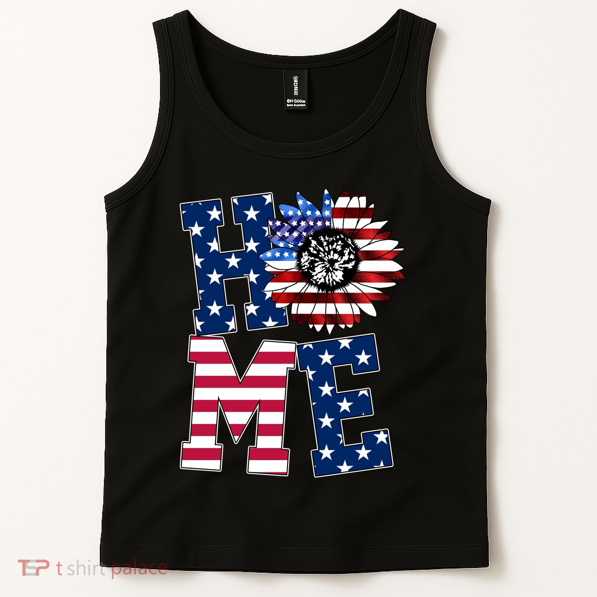 Home USA Sunflower Independence Day Celebration Tank Top