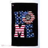 Home USA Sunflower Independence Day Celebration Golf Towel thumb 0