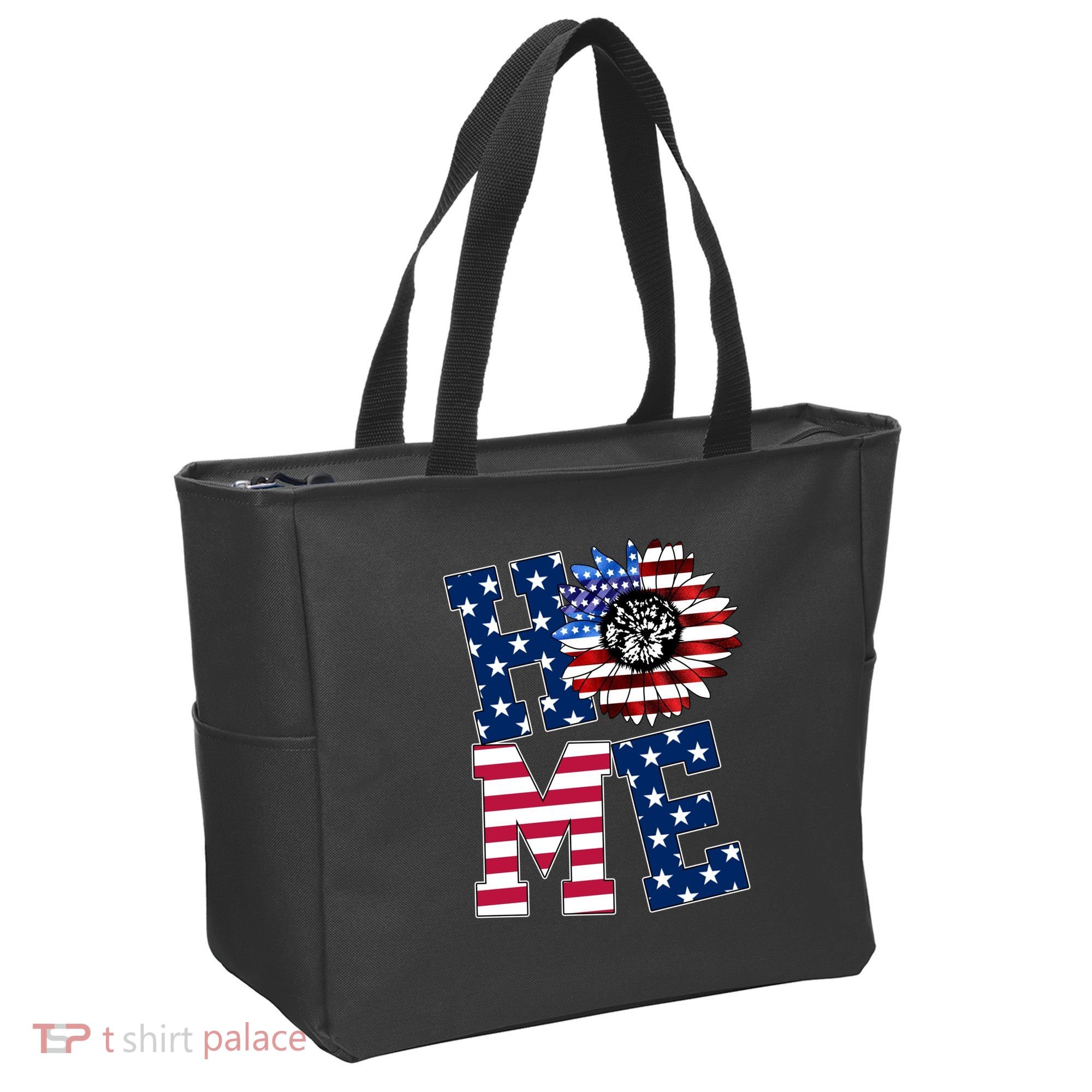 Home USA Sunflower Independence Day Celebration Tote Bag