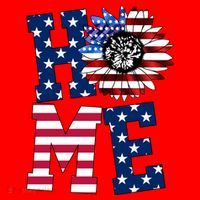 Home USA Sunflower Independence Day Celebration Santa Hat thumb 1