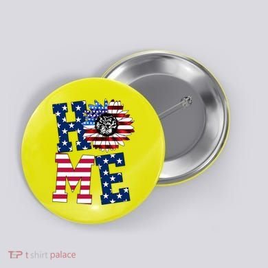 Home USA Sunflower Independence Day Celebration Button