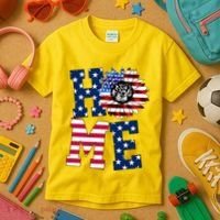 Home USA Sunflower Independence Day Celebration Kids T-Shirt thumb 3