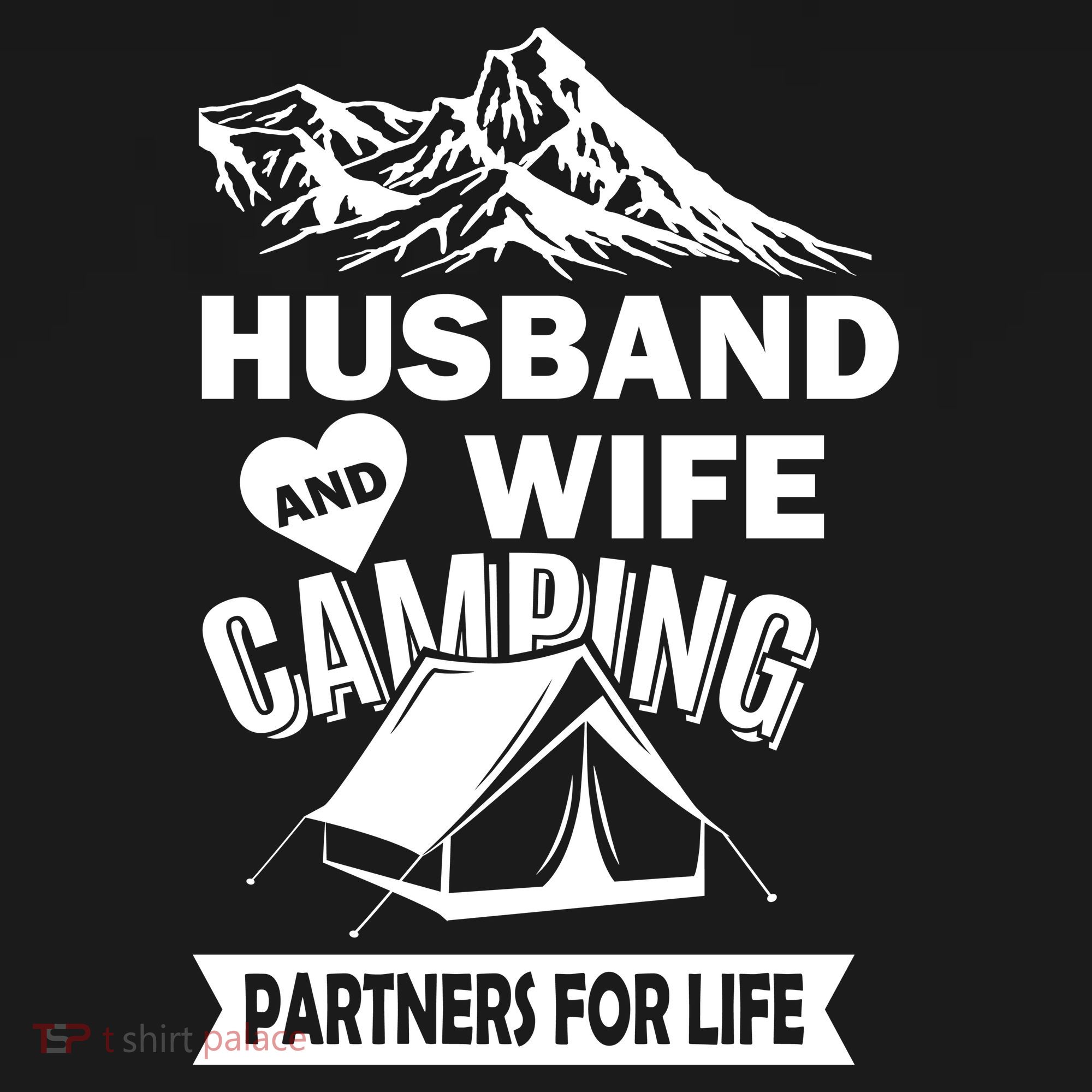 Husband And Wife Camping Partners For life Doggie Tank