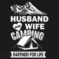 Husband And Wife Camping Partners For life Bucket Hat thumb 4