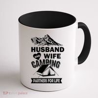 Husband And Wife Camping Partners For life Coffee Mug thumb 1