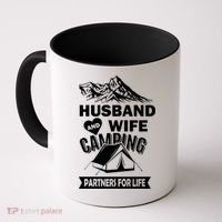 Husband And Wife Camping Partners For life Coffee Mug thumb 0