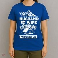 Husband And Wife Camping Partners For life T-Shirt thumb 4