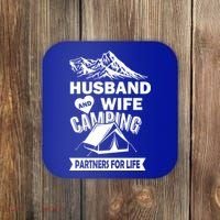 Husband And Wife Camping Partners For life Coaster thumb 0