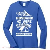 Husband And Wife Camping Partners For life Women's Long Sleeve Shirt thumb 0