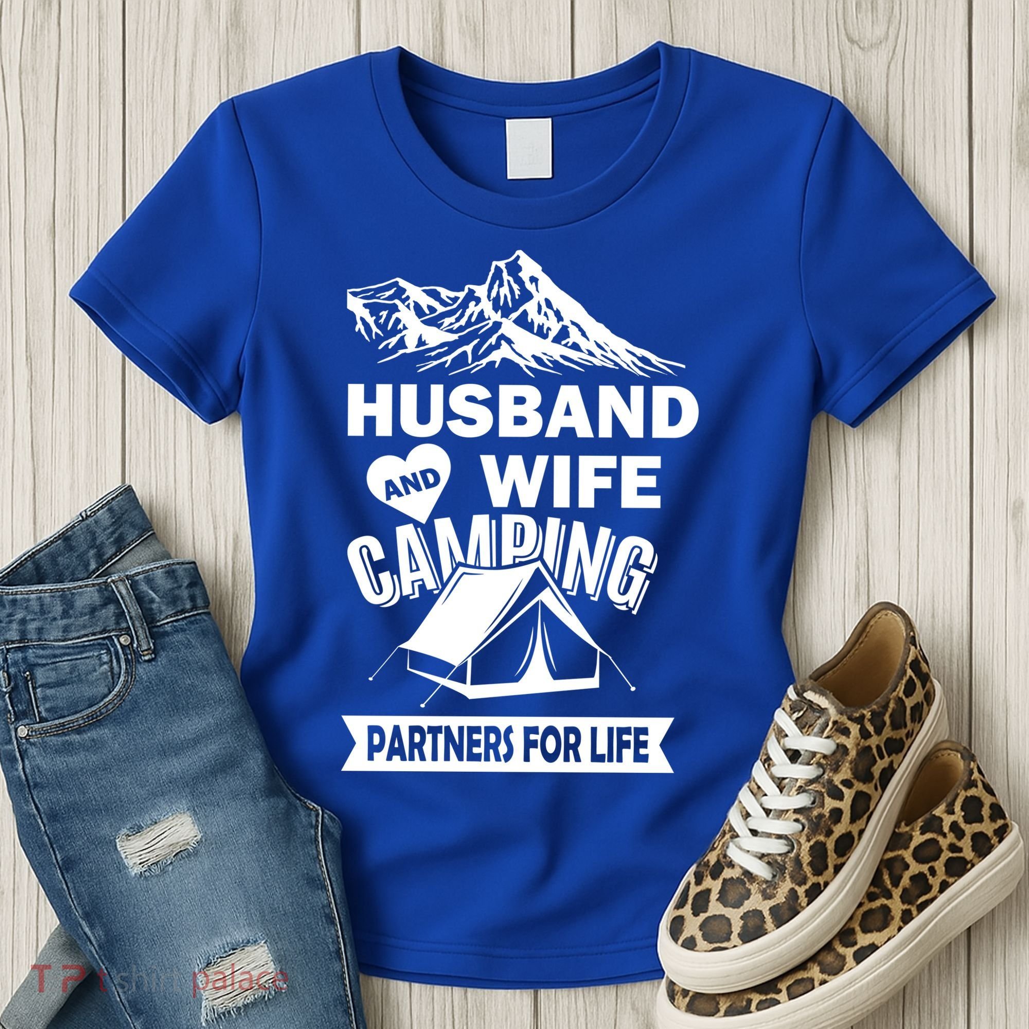 Husband And Wife Camping Partners For life Women's T-Shirt