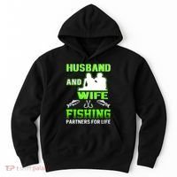 Husband and Wife Fishing Partners for Life Hoodie thumb 0