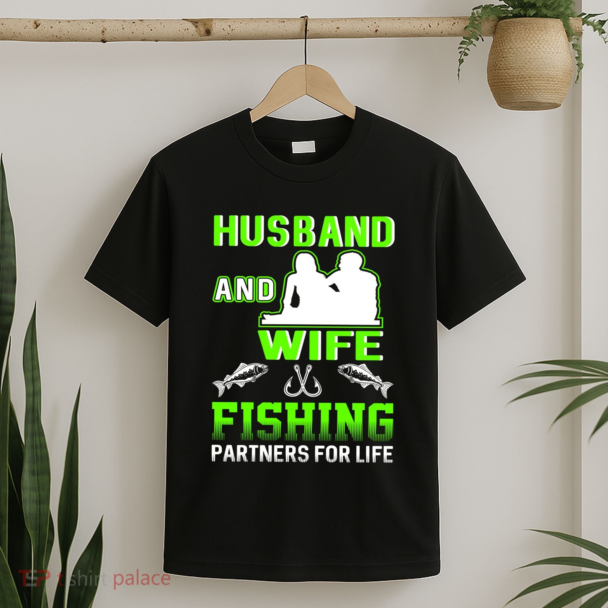 Husband and Wife Fishing Partners for Life T-Shirt