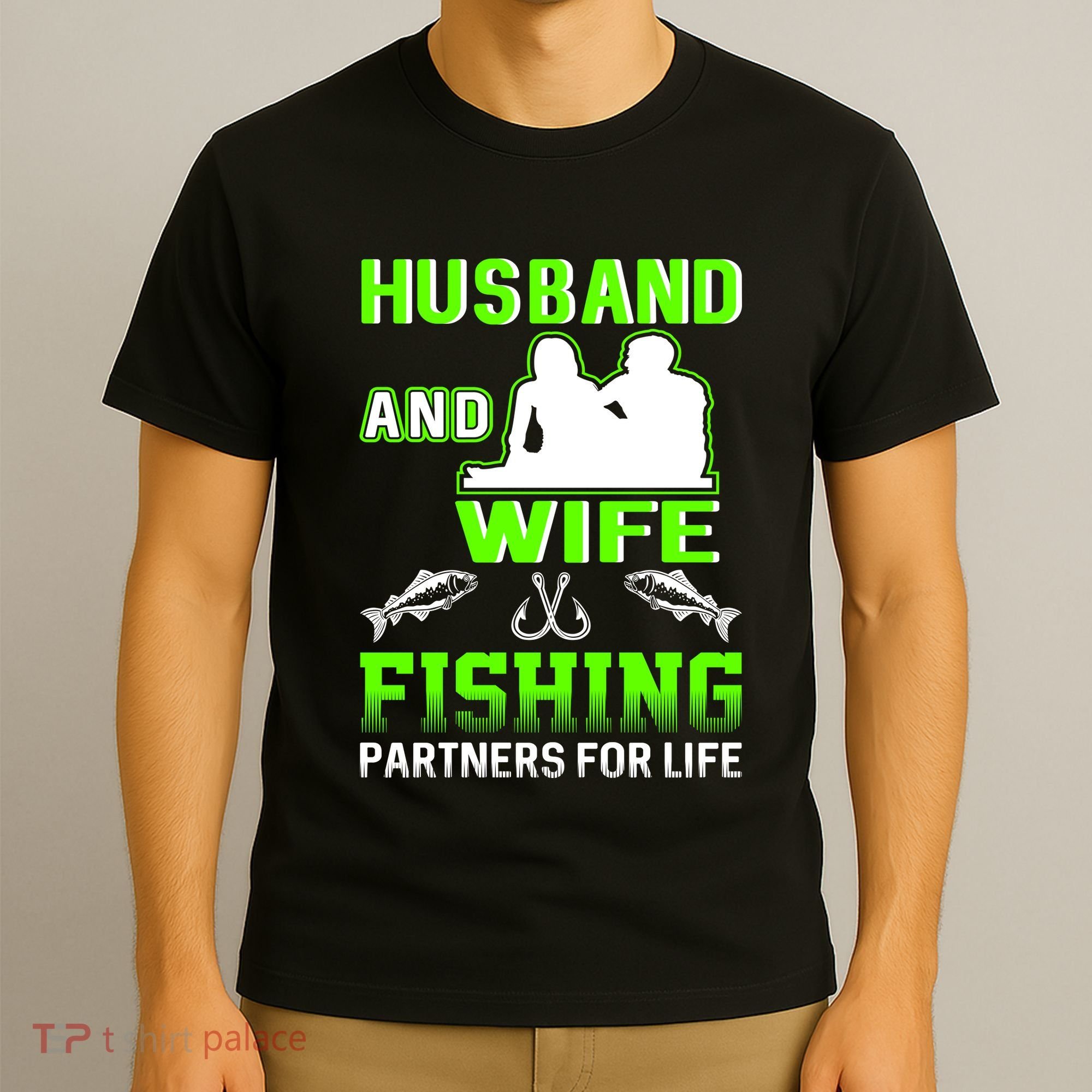 Husband and Wife Fishing Partners for Life T-Shirt