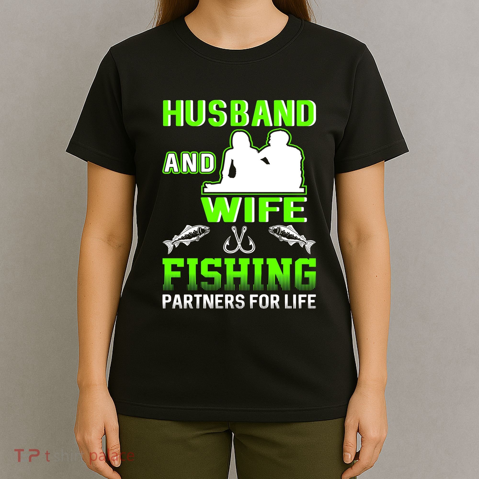 Husband and Wife Fishing Partners for Life T-Shirt