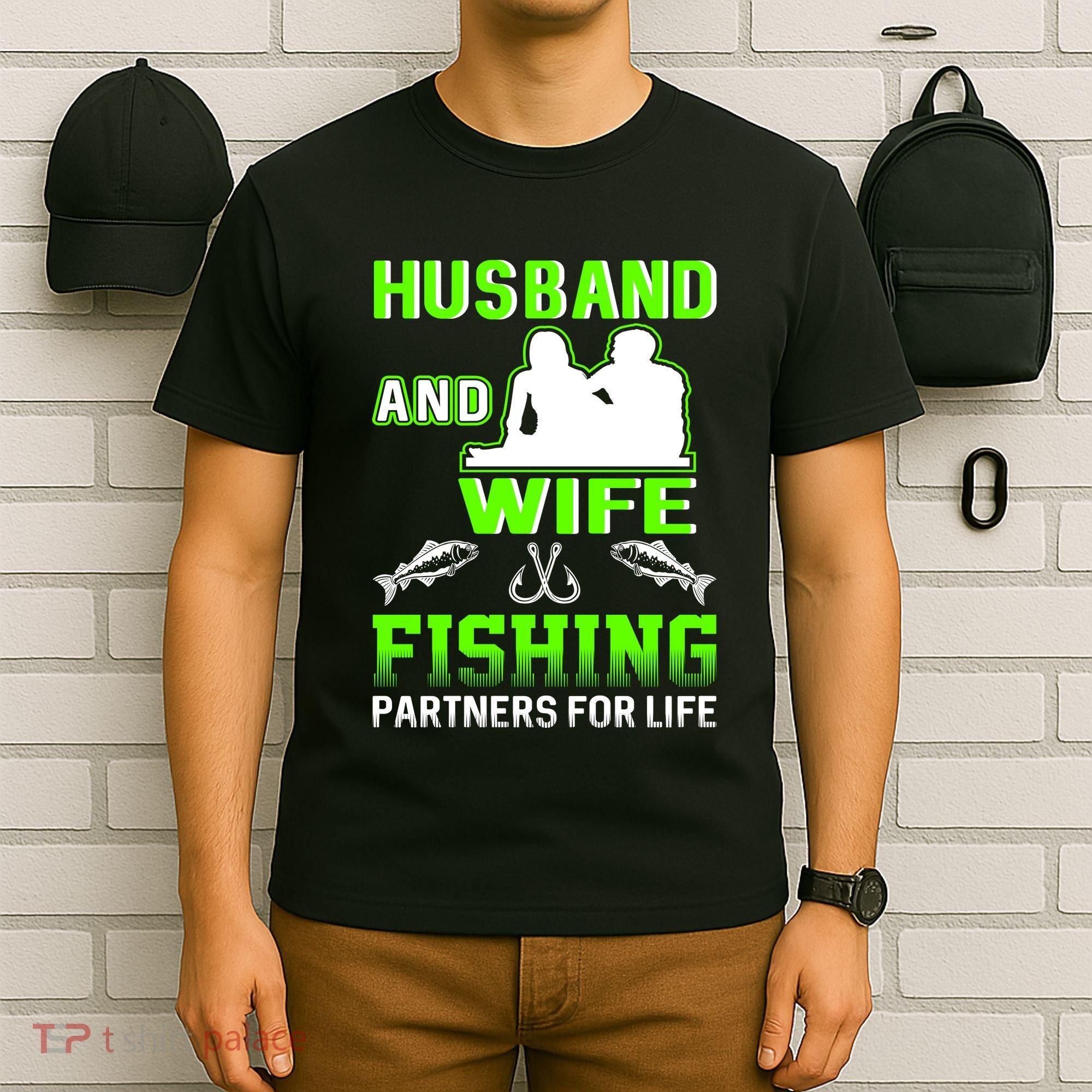 Husband and Wife Fishing Partners for Life T-Shirt