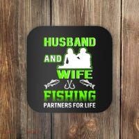 Husband and Wife Fishing Partners for Life Coaster thumb 0
