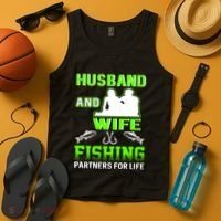 Husband and Wife Fishing Partners for Life Tank Top thumb 4