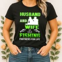 Husband and Wife Fishing Partners for Life Women's T-Shirt thumb 2