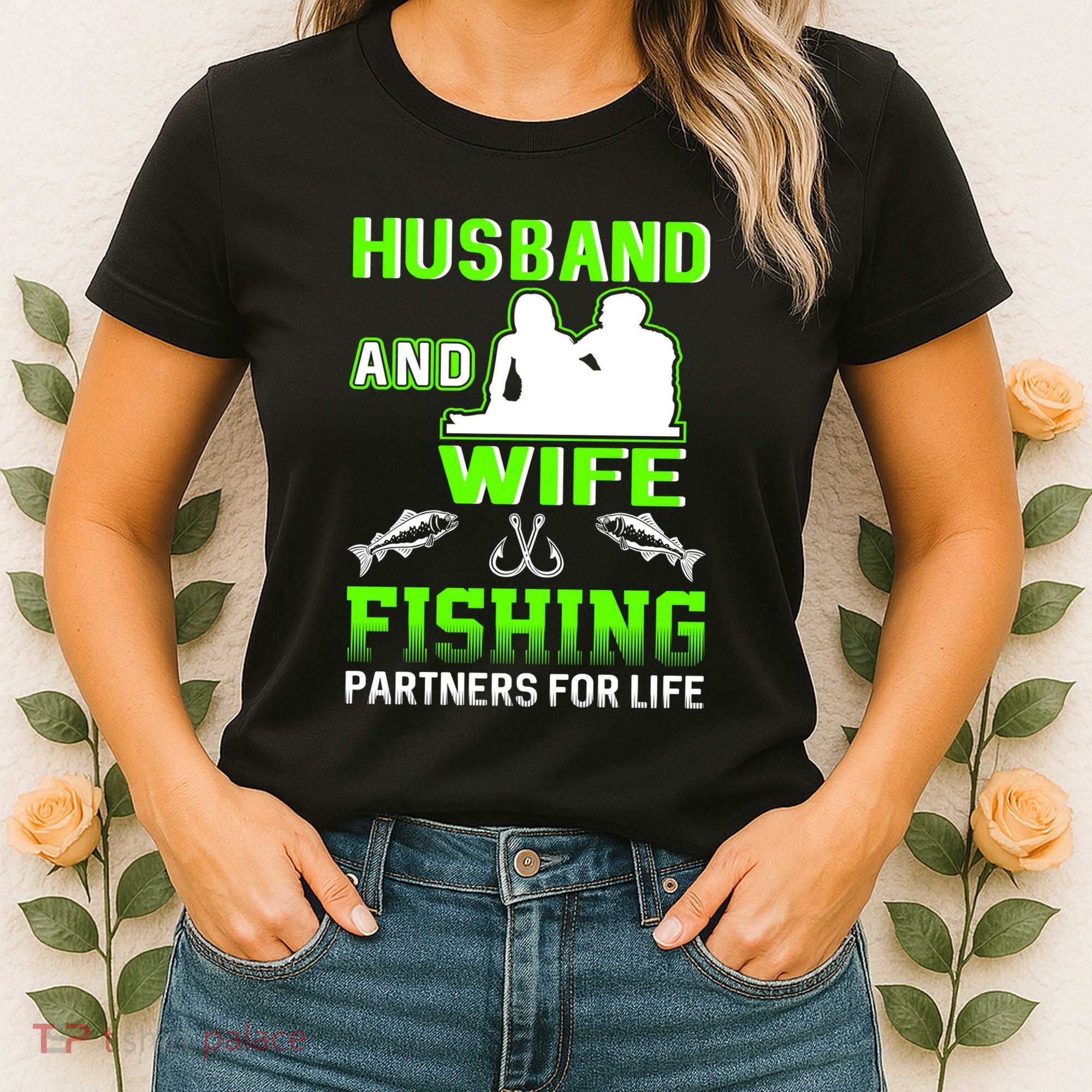 Husband and Wife Fishing Partners for Life Women's T-Shirt