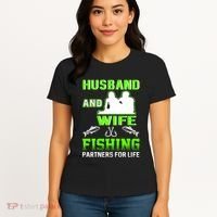 Husband and Wife Fishing Partners for Life Women's T-Shirt thumb 4