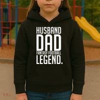 Husband Dad Fantasy Football Legend Kids Hoodie thumb 3