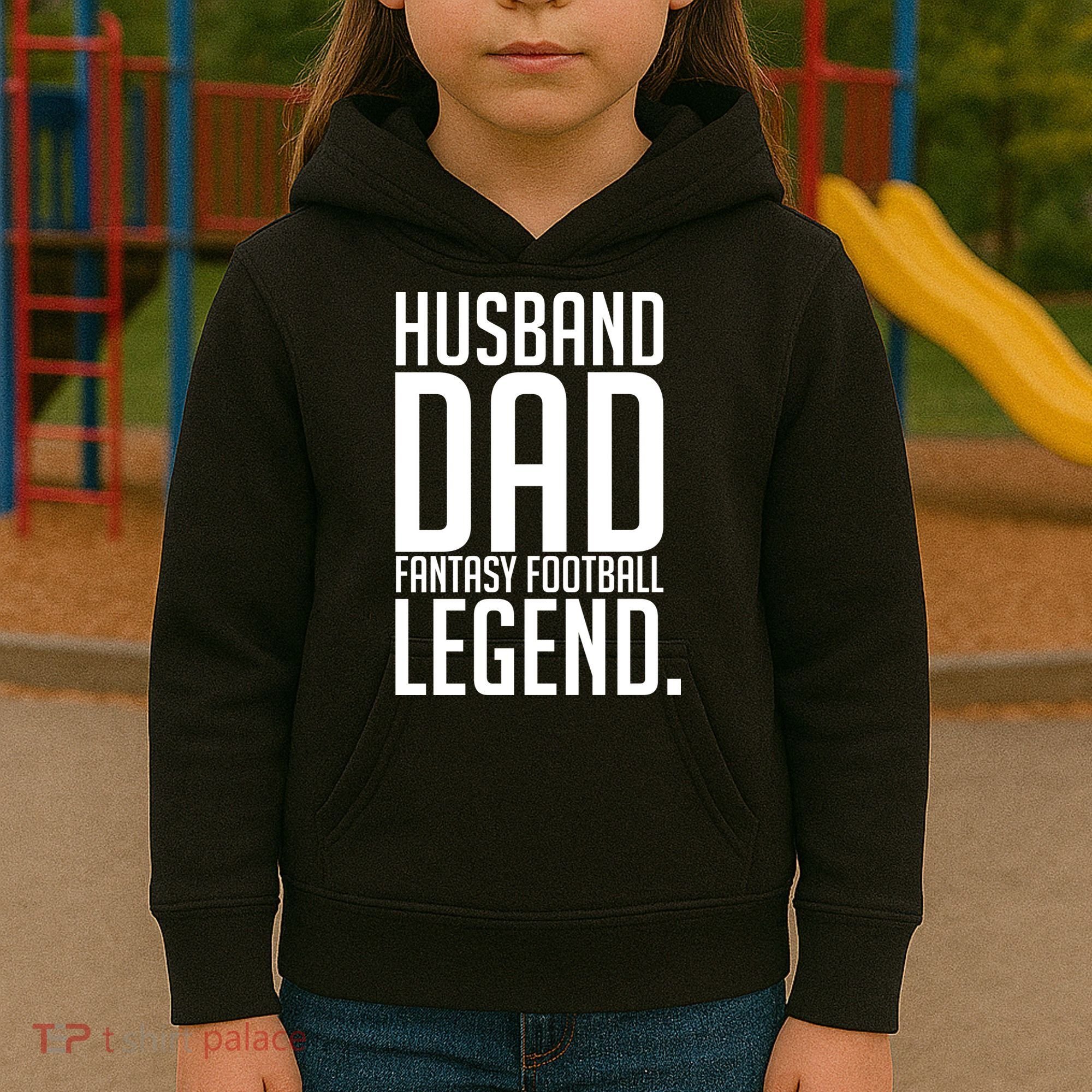Husband Dad Fantasy Football Legend Kids Hoodie