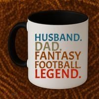 Husband Dad Fantasy Football Legend1 Coffee Mug thumb 2