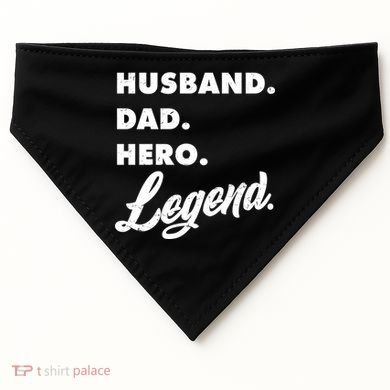 Husband Dad Hero Legend USA-Made Doggie Bandana