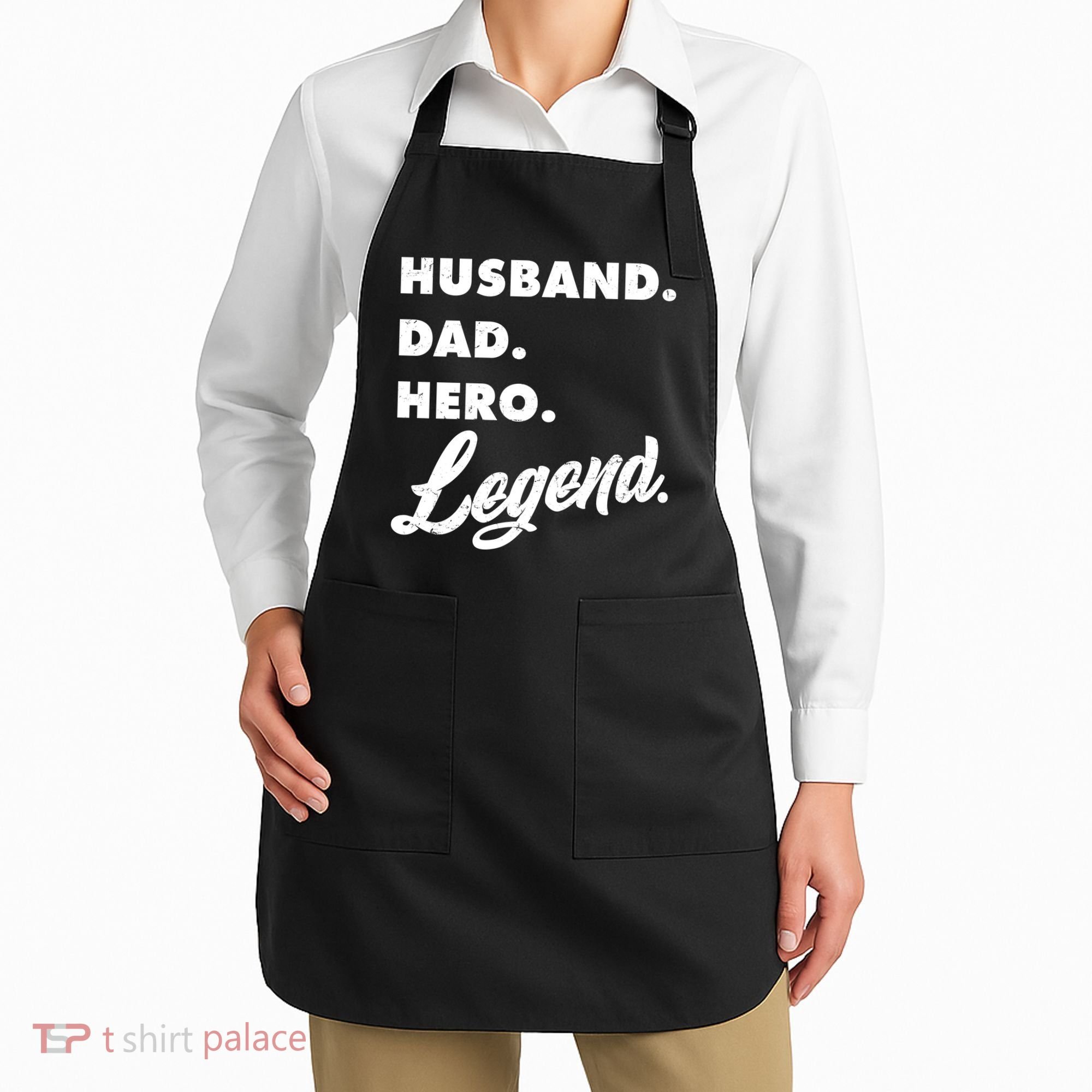Husband Dad Hero Legend Apron