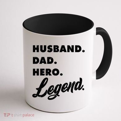 Husband Dad Hero Legend Coffee Mug back