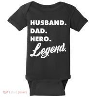 Husband Dad Hero Legend Baby Bodysuit thumb 0