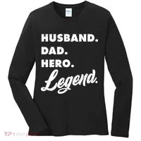 Husband Dad Hero Legend Women's Long Sleeve Shirt thumb 0