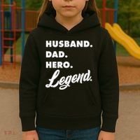 Husband Dad Hero Legend Kids Hoodie thumb 3