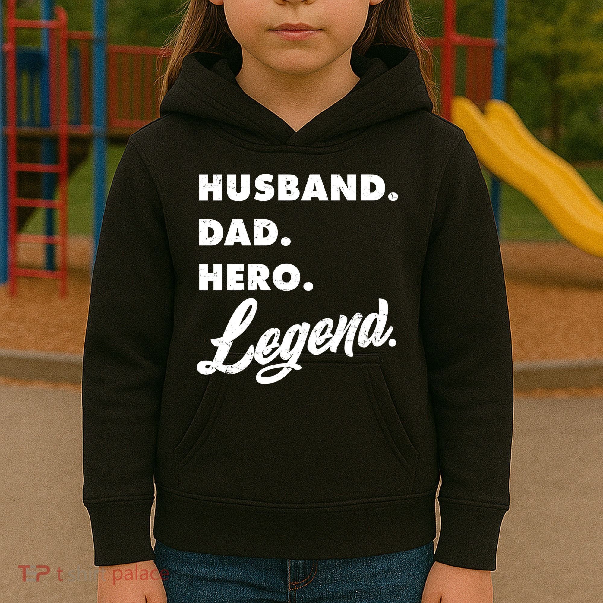 Husband Dad Hero Legend Kids Hoodie